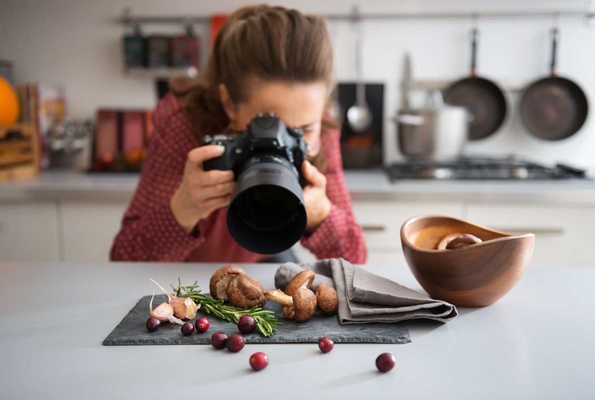 Photographer taking photos of food 