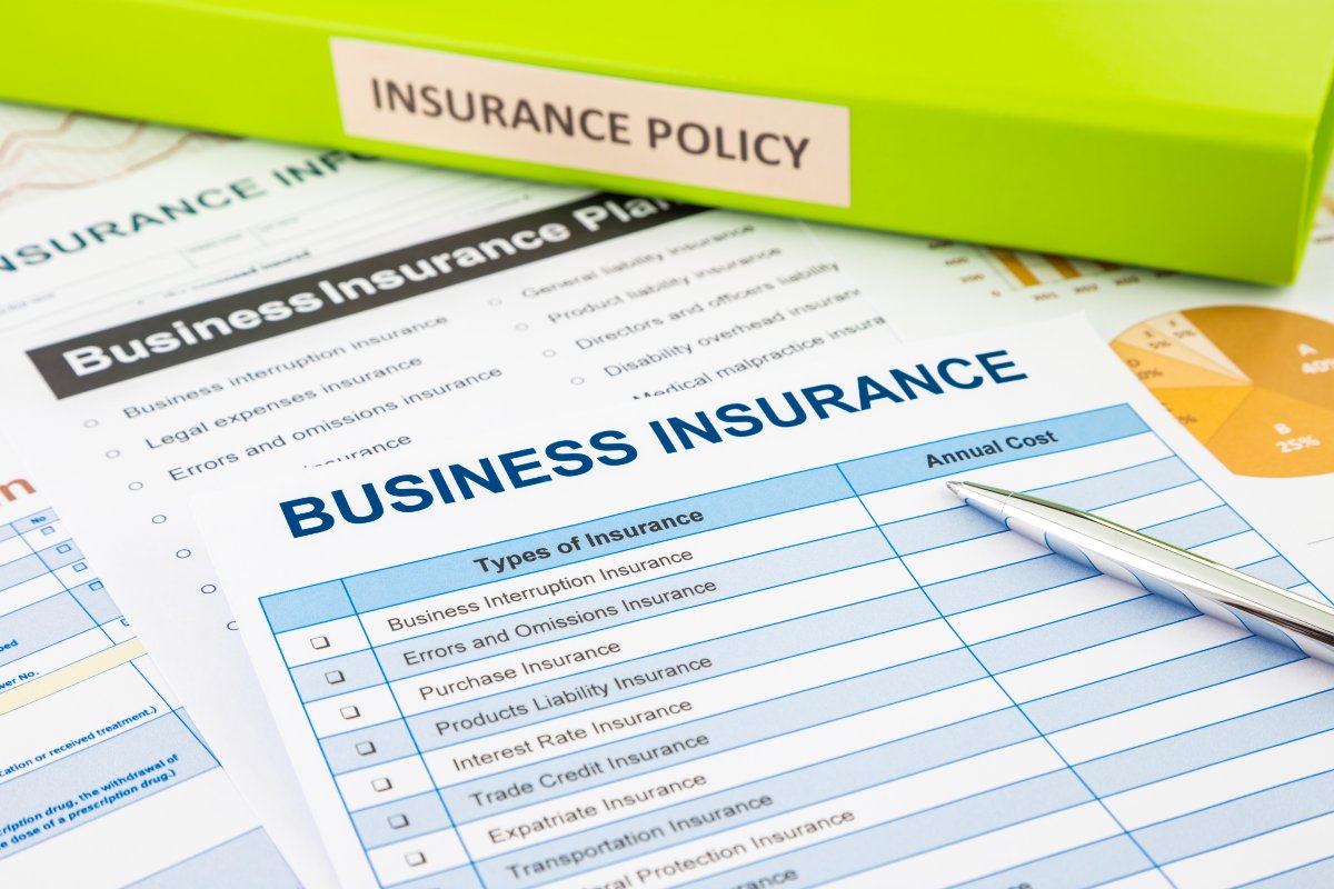 Business insurance planning paperwork