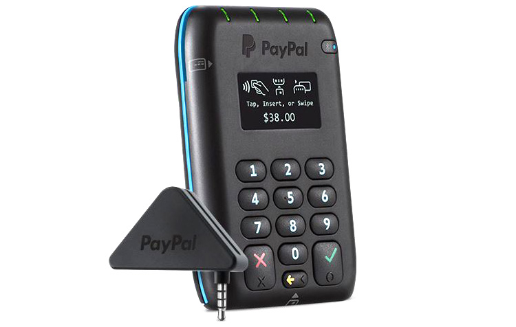 A Paypal device used for small businesses.