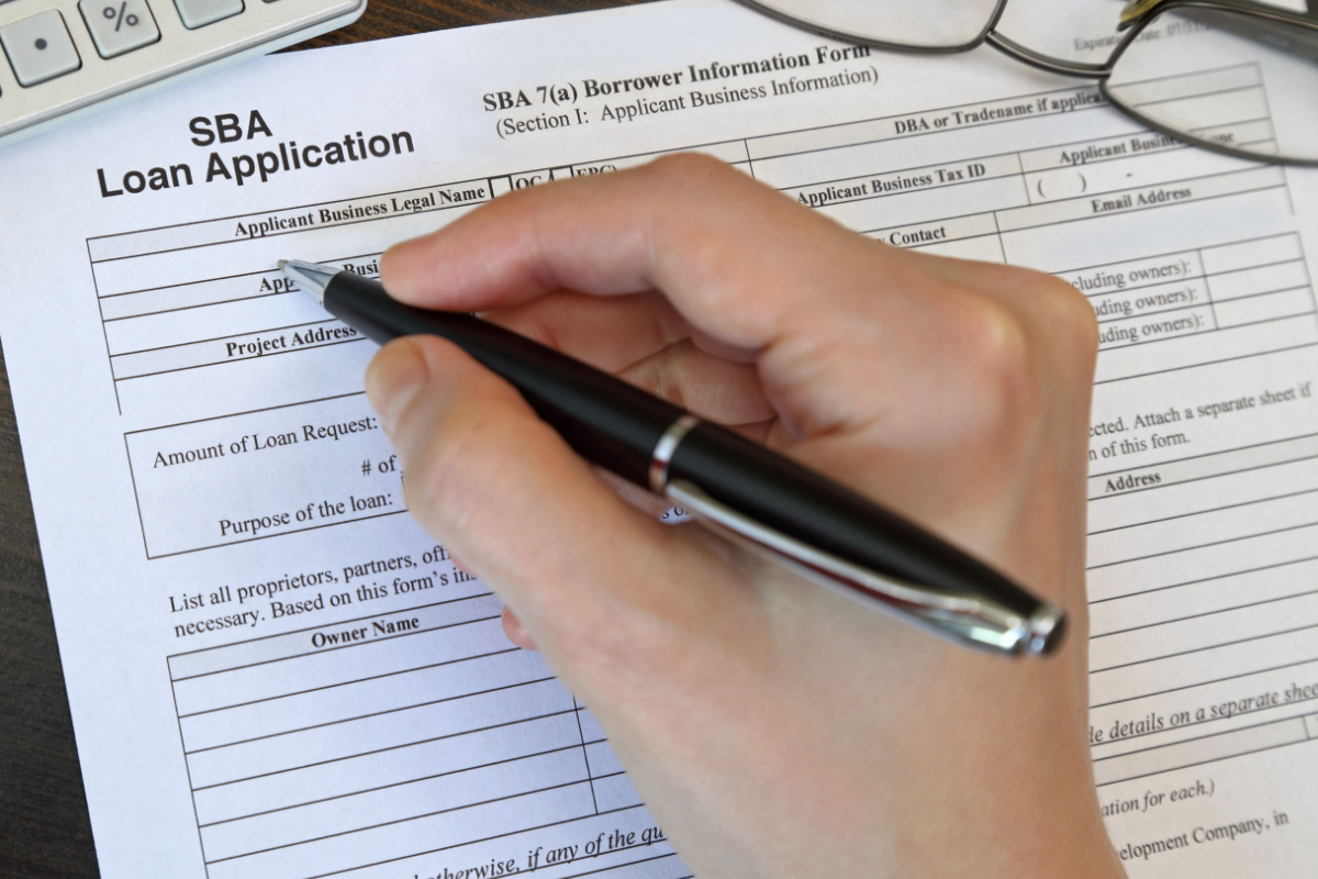 SBA loan application form